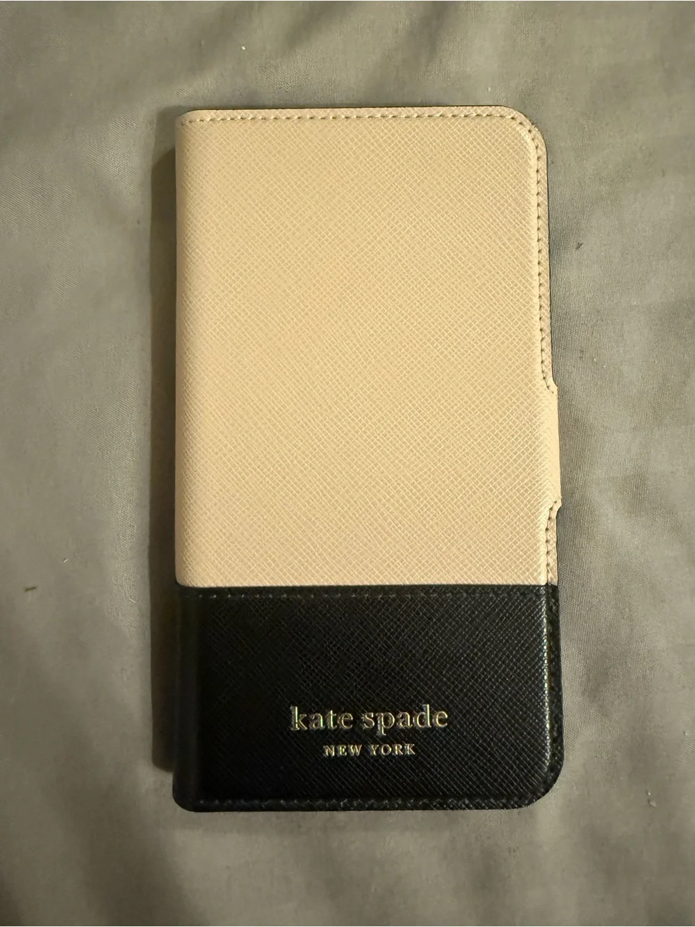 kate spade Saffiano Leather Cream and Black Phone Folio iPhone 11 Pro